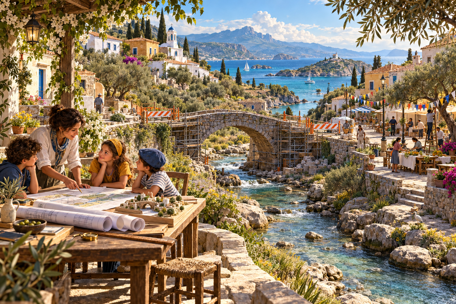 Δύο χωριά, γέφυρα σε συντήρηση και κοινό τραπέζι σχεδιασμού